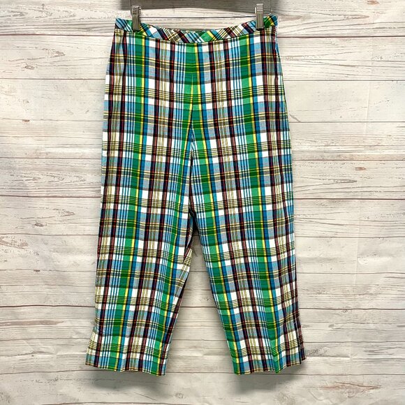 Pendleton Plaid Cotton Capri Pants - Picture 1 of 8